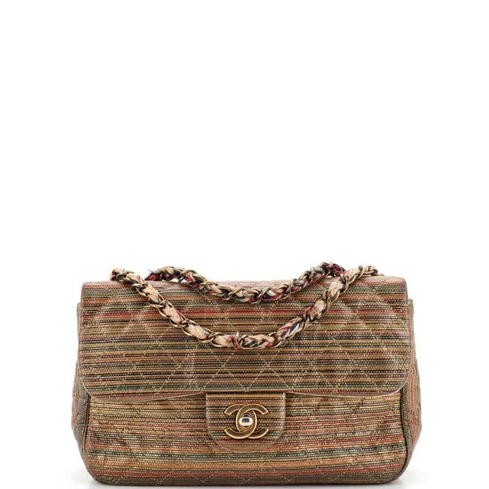 Chanel Classic Single Flap Bag Quilted Multicolor Metallic Sheepskin Small